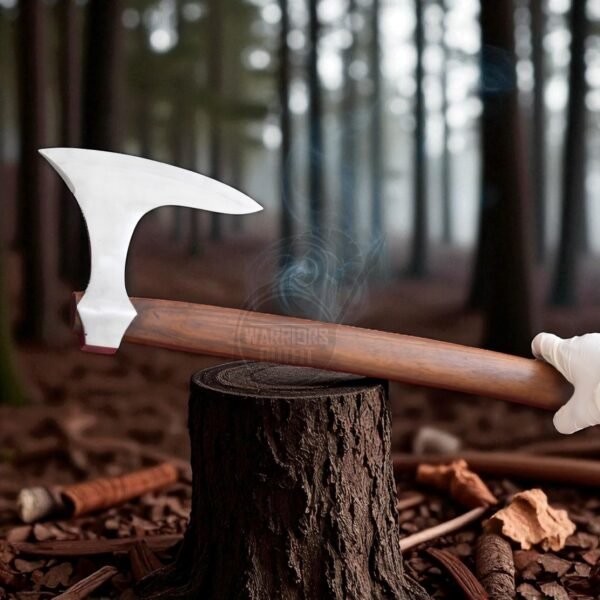 Warriors Outfit Hand Forged Medieval Viking Battle Ready Axe With Handle.