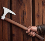 Warriors Outfit Hand Forged Medieval Viking Battle Ready Axe With Handle.