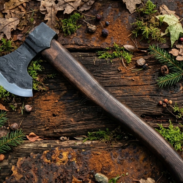 Warriors Outfit Hand Forged Medieval Viking Throwing Axe With Handle. Best For Throwing Battle ready Axe.