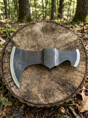 Warriors Outfit Medieval Back Spike Axe Head, High Carbon Steel Battle Ready Axe Head.