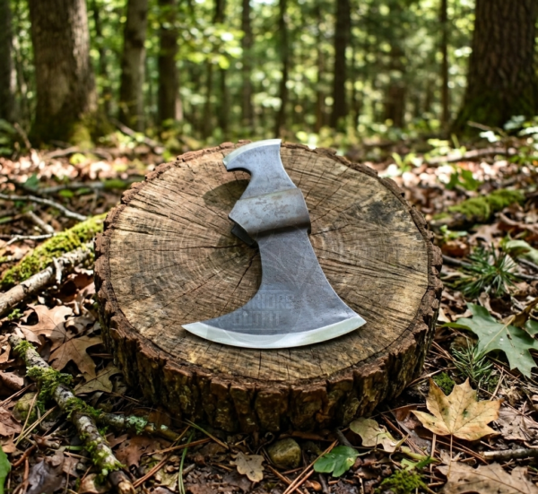Warriors Outfit Medieval Back Spike Axe Head, High Carbon Steel Battle Ready Axe Head.