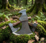 Warriors Outfit Medieval Back Spike Axe Head, High Carbon Steel Battle Ready Axe Head.