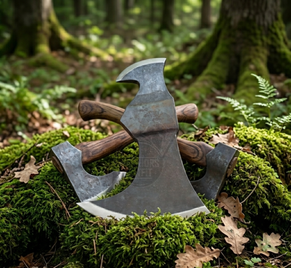Warriors Outfit Medieval Back Spike Axe Head, High Carbon Steel Battle Ready Axe Head.