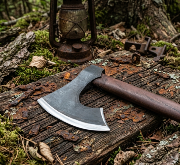 Warriors Outfit Medieval Viking Curved Blade Throwing Battle Ready Axe Head. Best For Outdoor Camping Tool.