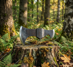 Warriors Outfit Medieval Back Spike Axe Head, High Carbon Steel Battle Ready Axe Head.