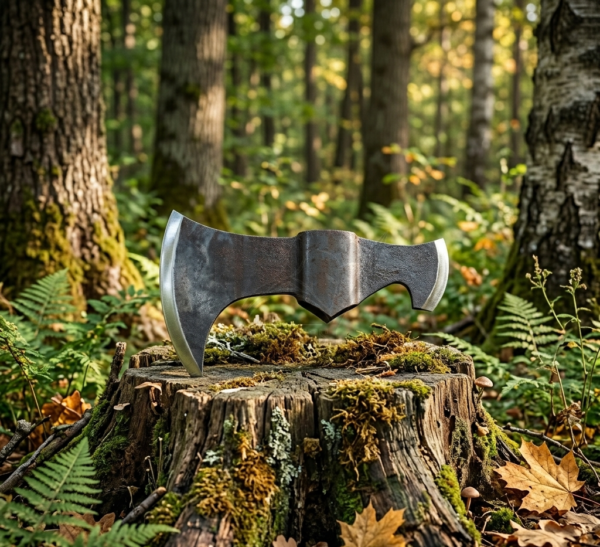 Warriors Outfit Medieval Back Spike Axe Head, High Carbon Steel Battle Ready Axe Head.