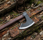 Warriors Outfit Medieval Viking Curved Blade Throwing Battle Ready Axe Head. Best For Outdoor Camping Tool.