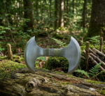 Warriors Outfit Double Pointed Axe Weapon, Viking Axe Costume Battle Edge, Collectible Gift, Medieval Hand Forged Double Edged Viking Axe, Twin Blade, Outdoors, Wood Chopping Axes