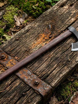 Warriors Outfit Medieval Viking Curved Blade Throwing Battle Ready Axe Head. Best For Outdoor Camping Tool.