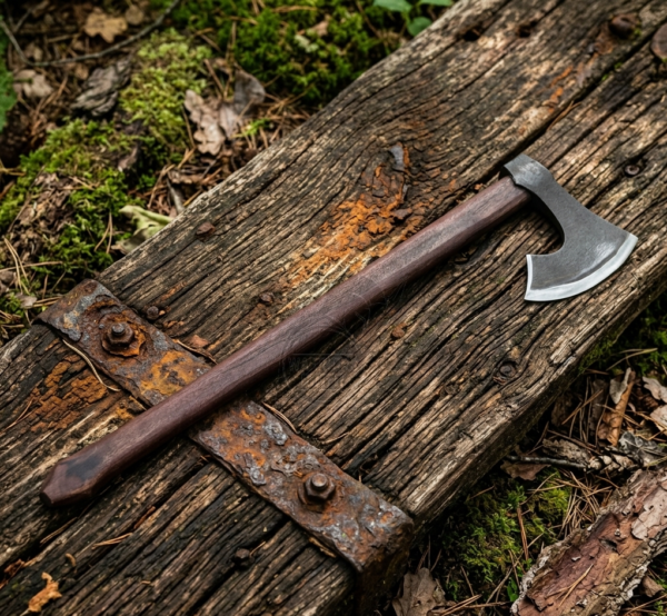 Warriors Outfit Medieval Viking Curved Blade Throwing Battle Ready Axe Head. Best For Outdoor Camping Tool.