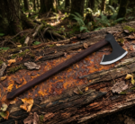 Warriors Outfit Medieval Viking Curved Blade Throwing Battle Ready Axe Head. Best For Outdoor Camping Tool.