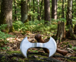 Warriors Outfit Double Pointed Axe Weapon, Viking Axe Costume Battle Edge, Collectible Gift, Medieval Hand Forged Double Edged Viking Axe, Twin Blade, Outdoors, Wood Chopping Axes
