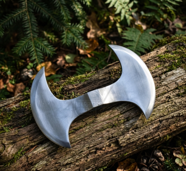 Warriors Outfit Double Pointed Axe Weapon, Viking Axe Costume Battle Edge, Collectible Gift, Medieval Hand Forged Double Edged Viking Axe, Twin Blade, Outdoors, Wood Chopping Axes