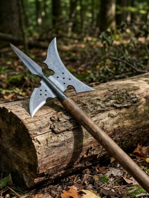 Warriors Outfit Medieval High Carbon Steel Medieval Halberd with Holes- Heavy Duty Sergeants Halberd Fully Functional