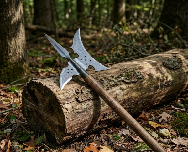 Warriors Outfit Medieval High Carbon Steel Medieval Halberd with Holes- Heavy Duty Sergeants Halberd Fully Functional