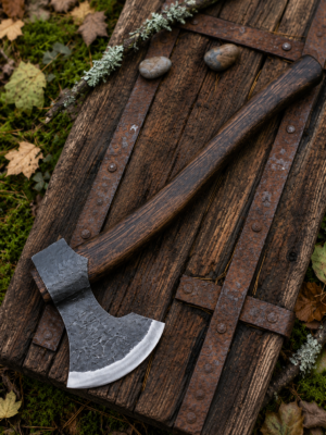 Warriors Outfit Hand Forged Medieval Viking Throwing Axe With Handle. Best For Throwing Battle ready Axe.