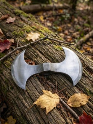 Warriors Outfit Double Pointed Axe Weapon, Viking Axe Costume Battle Edge, Collectible Gift, Medieval Hand Forged Double Edged Viking Axe, Twin Blade, Outdoors, Wood Chopping Axes
