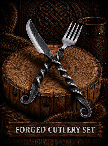 Hand Forged Cutlery Set Viking Cutlery Set
