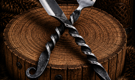 Hand Forged Cutlery Set Viking Cutlery Set