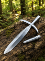 Warrior Outfit Japanese Jumonji Yaari spearhead replica is crafted from high-quality steel and finished in a polished antique style.
