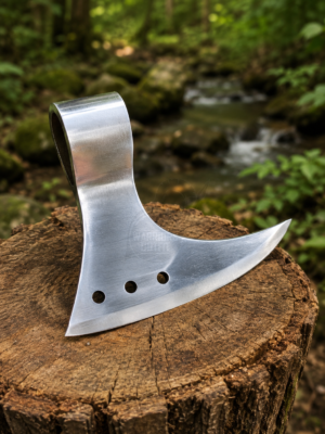 Warriors Outfit Hand Forged Bearded Axe Head – High Carbon Steel Viking Axe Head – Handmade Bushcraft, Wood Cutting & Custom Handle Axe Head