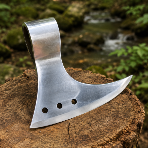 Warriors Outfit Hand Forged Bearded Axe Head – High Carbon Steel Viking Axe Head – Handmade Bushcraft, Wood Cutting & Custom Handle Axe Head