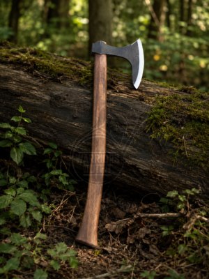 Warriors Outfit Medieval Viking Axe With 24inch Strong Wood Handle. Best For Outdoor Camping, Wood Cutting Head.