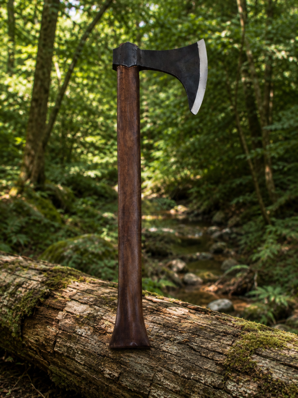 Warriors Outfit Hand Forged Viking Bearded Axe – High Carbon Steel Bushcraft, Camping & Wood Cutting Axe – Handmade Axe with Hardwood Handle