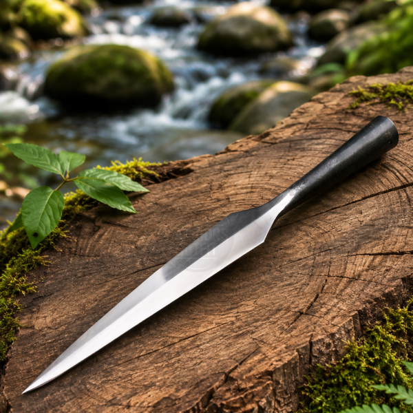 Warriors Outfit Hand Forged Medieval Viking Half Polish Throwing Hunting 16 inch Spearhead. Best For Outdoor Camping Tool