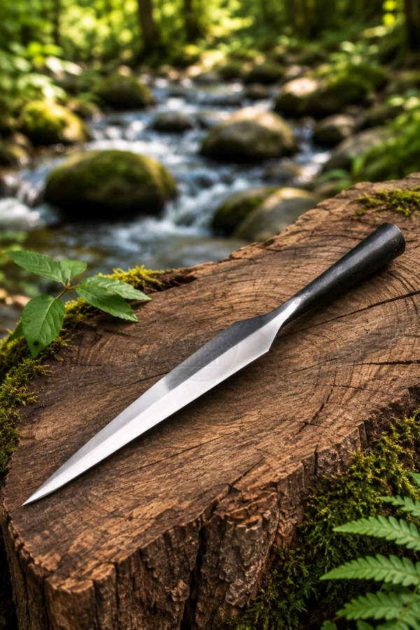 Warriors Outfit Hand Forged Medieval Viking Half Polish Throwing Hunting 16 inch Spearhead. Best For Outdoor Camping Tool