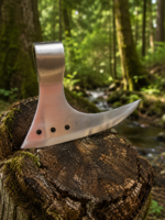 Warriors Outfit Hand Forged Bearded Axe Head – High Carbon Steel Viking Axe Head – Handmade Bushcraft, Wood Cutting & Custom Handle Axe Head