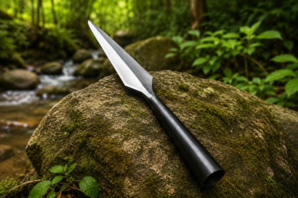 Warriors Outfit Hand Forged Medieval Viking Half Polish Throwing Hunting 16 inch Spearhead. Best For Outdoor Camping Tool