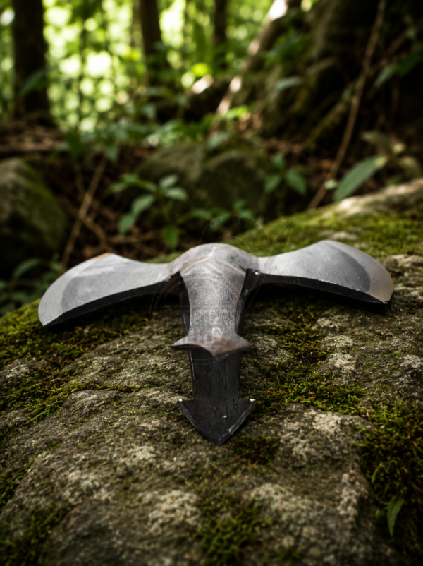 Warrior Outfit Hand Forged Medieval Viking Double Edge Axe Head. Best For Outdoor Camping, Wood Cutting Axe Head.