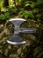 Warrior Outfit Hand Forged Medieval Viking Double Edge Axe Head. Best For Outdoor Camping, Wood Cutting Axe Head.