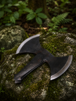 Warrior Outfit Hand Forged Medieval Viking Double Edge Axe Head. Best For Outdoor Camping, Wood Cutting Axe Head.