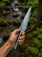 Warriors Outfit Hand Forged 21 Inch Zulu Iklwa Spearhead – High Carbon Steel African Assegai Spear Head – Handmade Spearhead for Custom Shaft