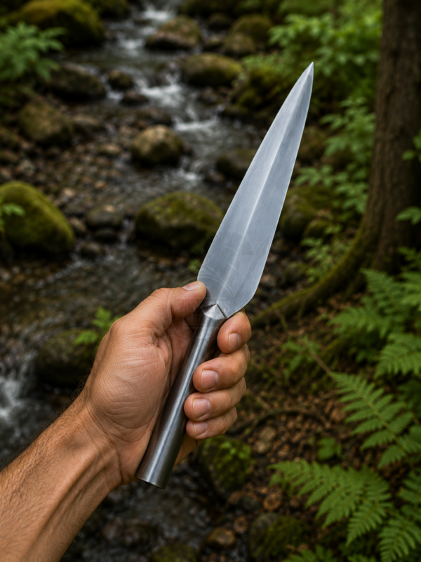 Warriors Outfit Hand Forged 21 Inch Zulu Iklwa Spearhead – High Carbon Steel African Assegai Spear Head – Handmade Spearhead for Custom Shaft