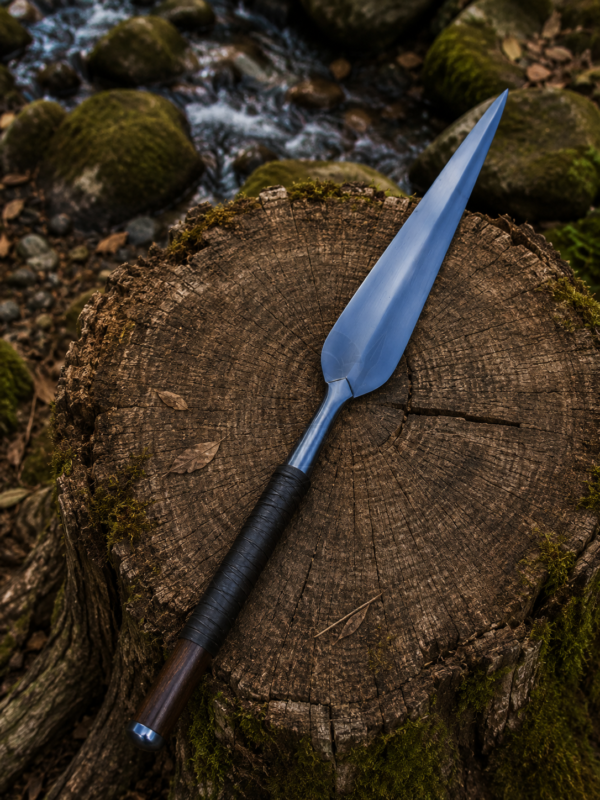 Warriors Outfit Hand Forged 21 Inch Zulu Iklwa Spearhead – High Carbon Steel African Assegai Spear Head – Handmade Spearhead for Custom Shaft