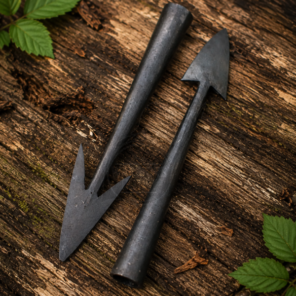 Warriors Outfit Hand Forged Medieval Viking Harpoon Throwing / Hunting & Outdoor Camping Arrow Head. Pack 2