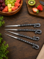 Warriors Outfit Hand Forged Medieval Iron Viking Eating Food Stick. Pack Of 4