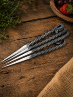 Warriors Outfit Hand Forged Medieval Iron Viking Eating Food Stick. Pack Of 4