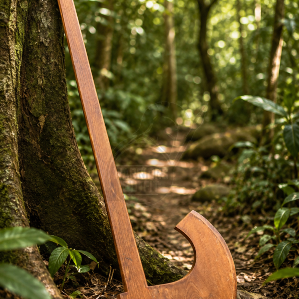Warriors Outfit Large Handcrafted Wooden Practice Axe for Viking Training, Historical Reenactment, Cosplay, LARP, Stage Combat, Martial Arts Practice & Medieval Display