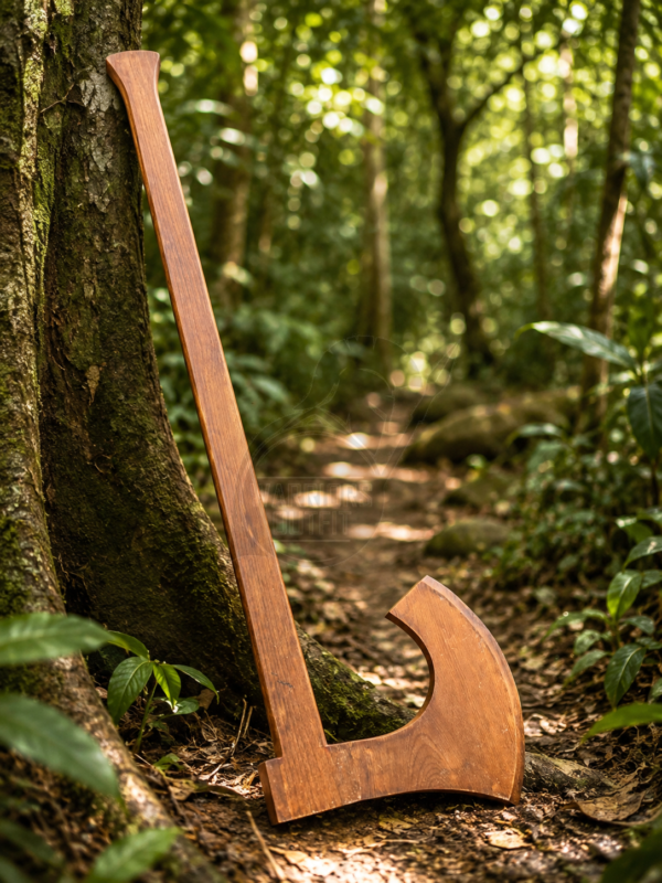 Warriors Outfit Large Handcrafted Wooden Practice Axe for Viking Training, Historical Reenactment, Cosplay, LARP, Stage Combat, Martial Arts Practice & Medieval Display