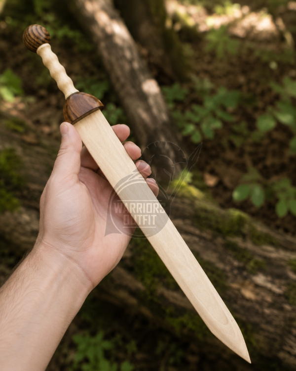 Warriors Outfit Handcrafted Wooden Training Practice Wooden Roman Sword.