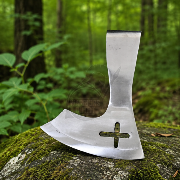 Warriors Outfit Hand Forged Bearded Viking Axe Head – Carbon Steel Axe Head for Bushcraft, Woodworking, Camping & Custom Handle Projects – Medieval Norse Style
