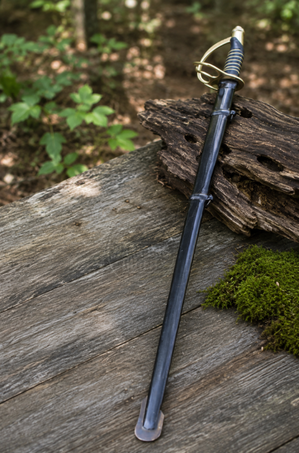 Warriors Outfit Black Hand Forged Military Saber Sword with Steel Scabbard – High Carbon Steel Cavalry Sword – Full Tang Handmade Curved Saber