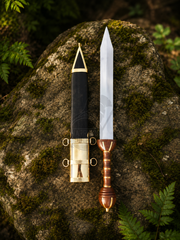 Warriors Outfit Roman Gladius Sword – Pompeii Short Sword Replica with Scabbard High Carbon Steel Double Edge Sword