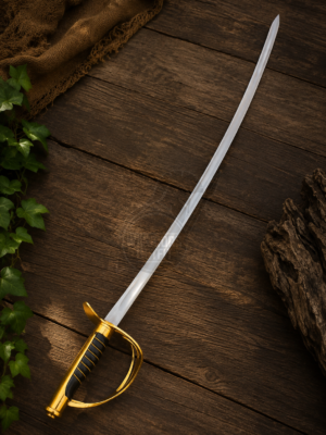 Warriors Outfit Hand Forged American Cavalry Saber Sword with Steel Scabbard – High Carbon Steel Military Style Sword – Full Tang Handmade Saber