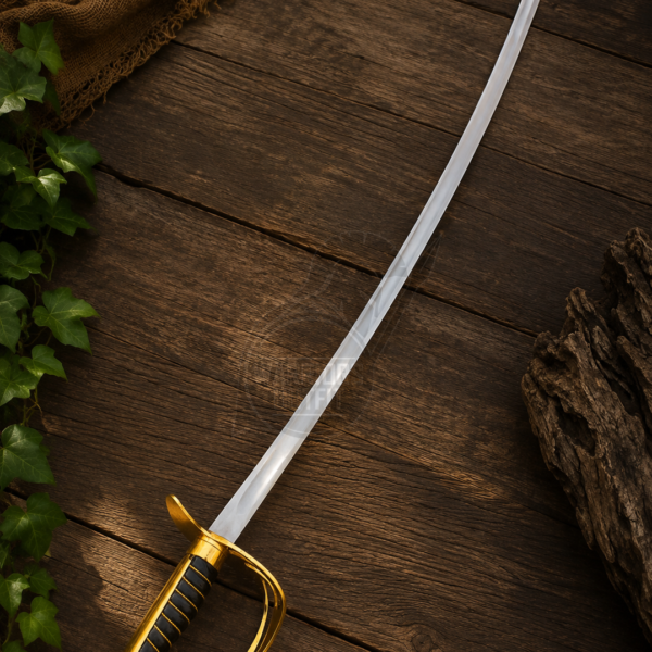 Warriors Outfit Hand Forged American Cavalry Saber Sword with Steel Scabbard – High Carbon Steel Military Style Sword – Full Tang Handmade Saber