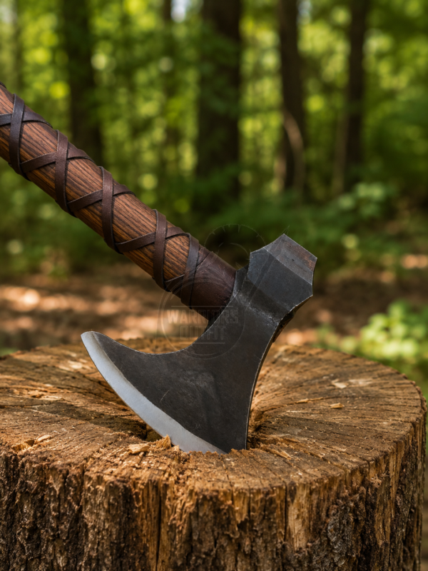 Warriors Outfit Hand Forged High Carbon Steel Viking Axe Head – Bearded Axe Head for Bushcraft, Wood Cutting, Camping & Custom Handle Projects – Handmade Norse Style